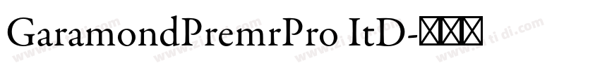GaramondPremrPro ItD字体转换